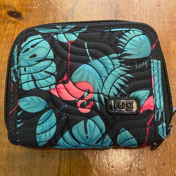 Lug splits SE RFID wallet in flamingo print - Picture 2 of 8